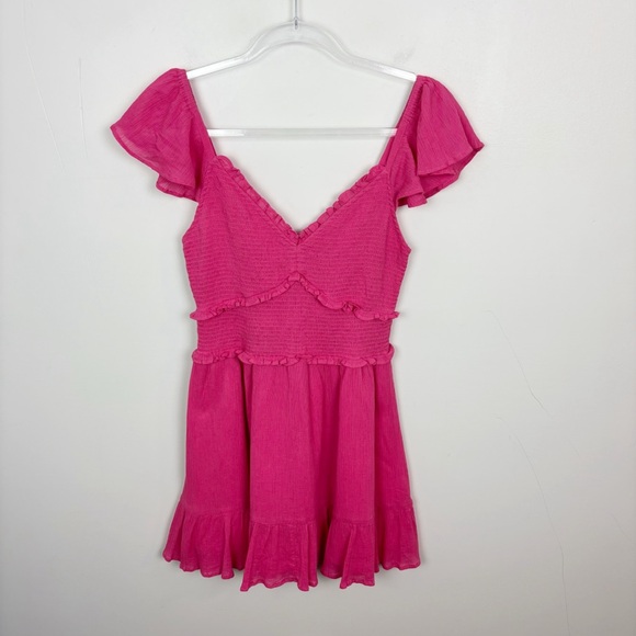 LoveShackFancy Ivella Dress Cotton Gauze Strawberry Moon Pink Size Small - Picture 2 of 8